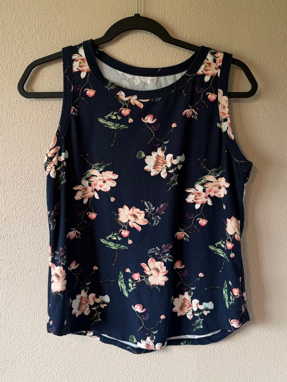 Rue 21 Navy Floral Sleeveless Tank Top Women’s XL